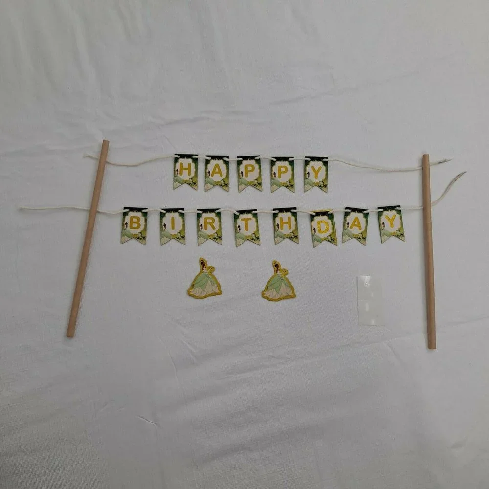 Happy Birthday Bunting Cake Topper Princess And The Frog Disney
